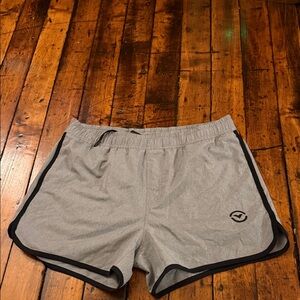 Virus Men’s Gray Athletic Shorts with Black Trim